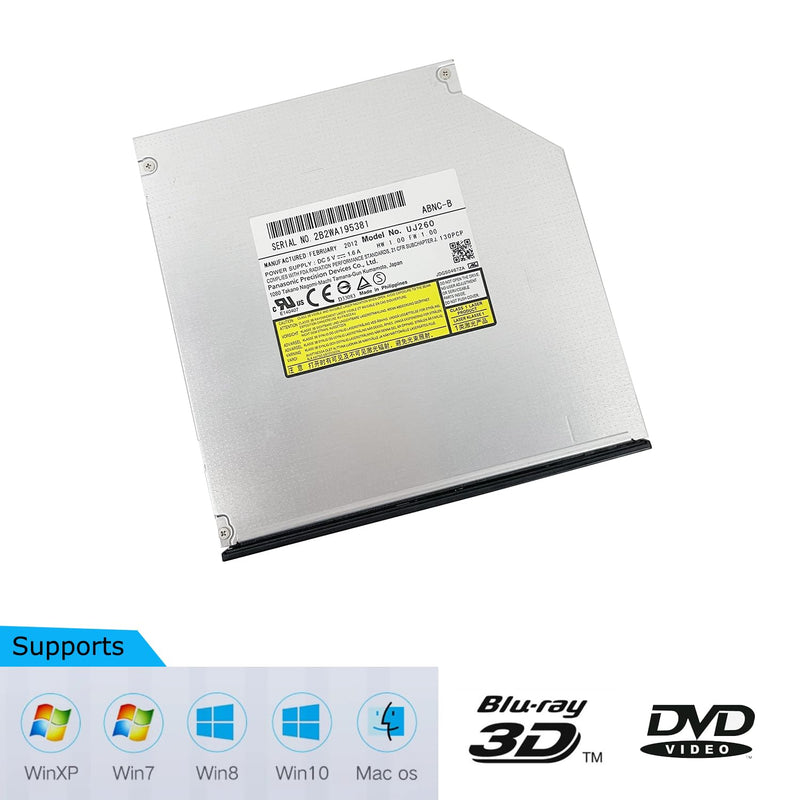 UJ-260 UJ260 6X Blu-RAY BD-RE DVD Rewriter Internal 12.7mm Sata Laptop Drive with Bezel for Dell Optiplex 7020 3060 3050 and for HP Pavilion dv4 dv5 dv6 dv7 dv8