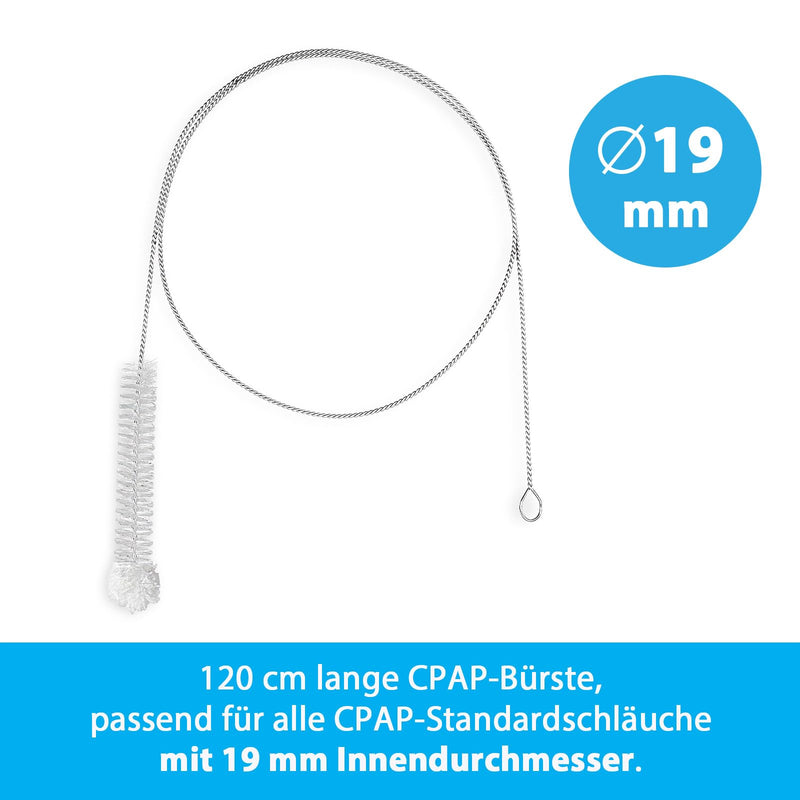 CPAP Cleaning Kit (SomnoSept 400 ml, SomnoSept Cleaning Cloths 72 Pieces, Oxyhero Brush 19 mm) - High Quality All-Round Carefree Cleaning Package Mit 19 mm Bürste