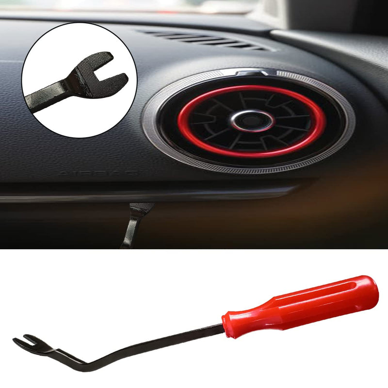 1 Pcs Fastener Remover Car Panel Door Window Tool Clip Puller Rivet Removal Tool Auto Trim Removal Tool for Trim Panels, Plastic and Metal Clips, Car Door Panels (Red)