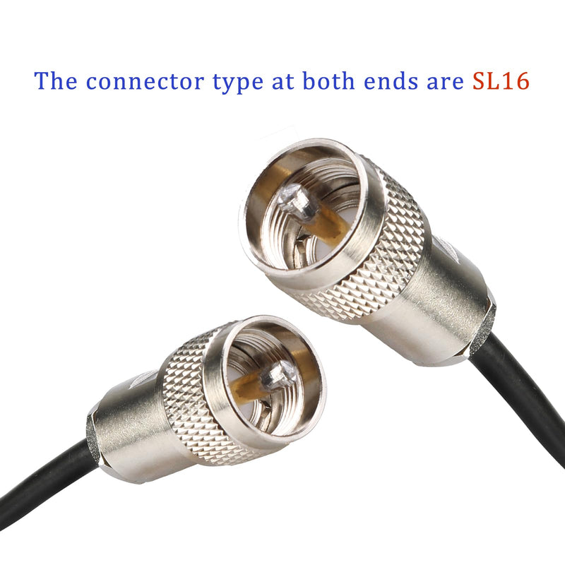 Retevis Coaxial Cable Low Loss Pure Cupper Coax Extend Cable with SL16 Connector Compatible RT97 Repeater Two Way Radio Ham Radio (15 Meters, 1 Pack)