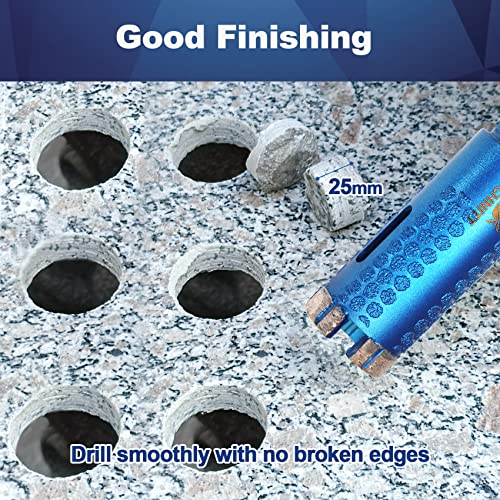 Diamond Core Drill Bit,BRSCHNITT 1-1/2 Inch Laser Welded Diamond Hole Saw&Adapter