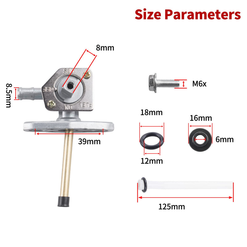 Fuel Tank Petcock Vavle Shut Off Tank Switch Compatible with Honda TRX 250EX 350 400 420 Foreman Recon 250 Rancher TRX400 450 500 Rubicon 500 650 OEM# 16950-HM8-003 by OTOHANS AUTOMOTIVE