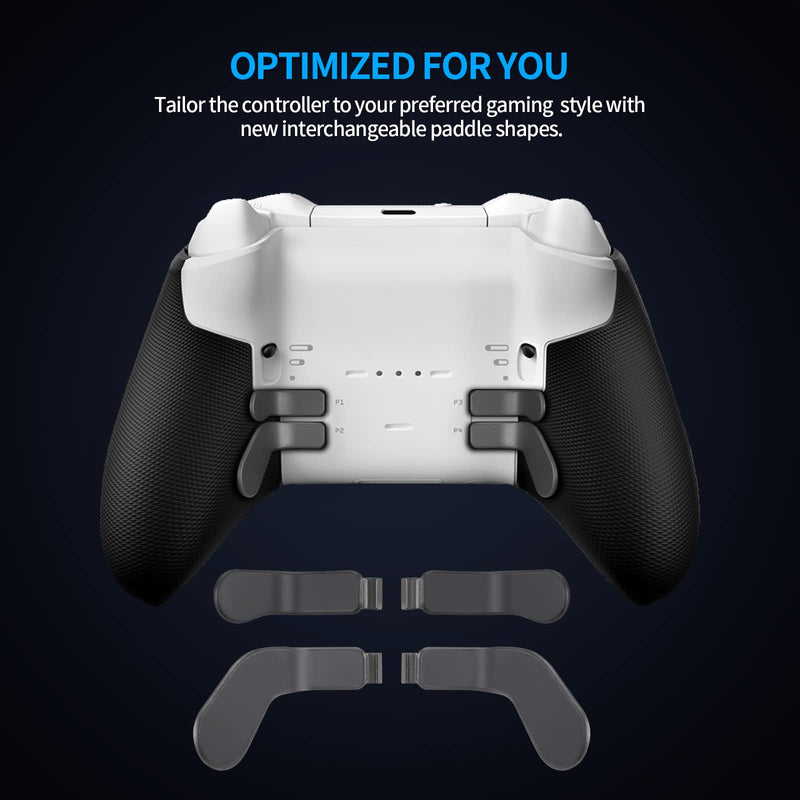 Elite Controller Paddles - OEM Metal Stainless Steel Replacement Parts Accessories with 1 D Pad for Xbox Elite Series 2 & 1 and Core Controller Gray