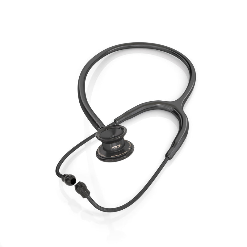 MDF Instruments, MD One® Stainless Steel Premium Dual Head Pediatric Stethoscope - All Black (MDF777C-BO) All Black (Blackout)
