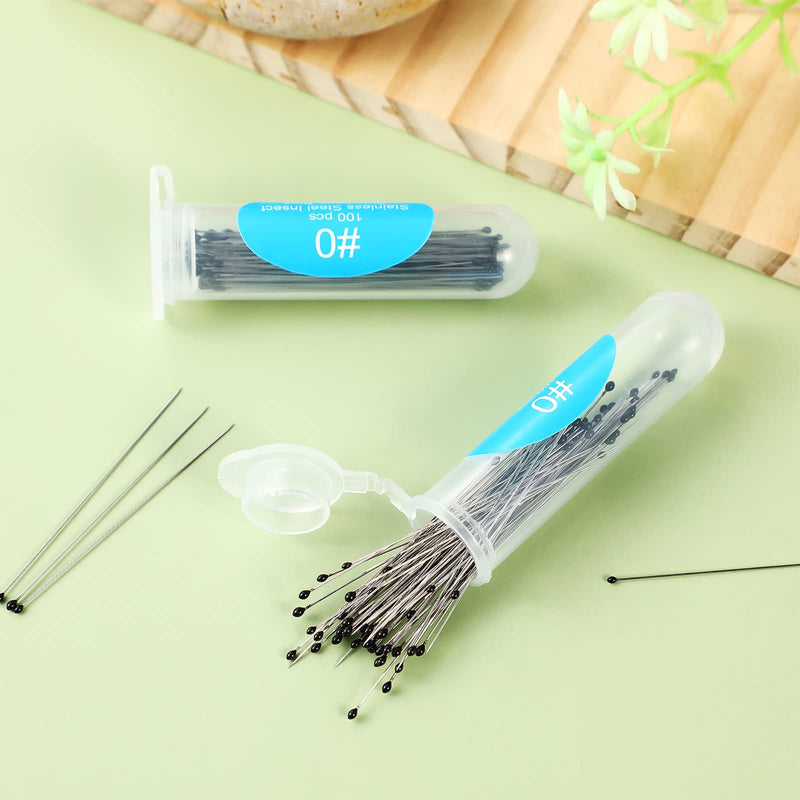 iplusmile Pack of 300 Stainless Steel Insect Specimen Entomology Dissection Butterfly Collections Needles for School 4X0. 05Cm 4X0.05CM