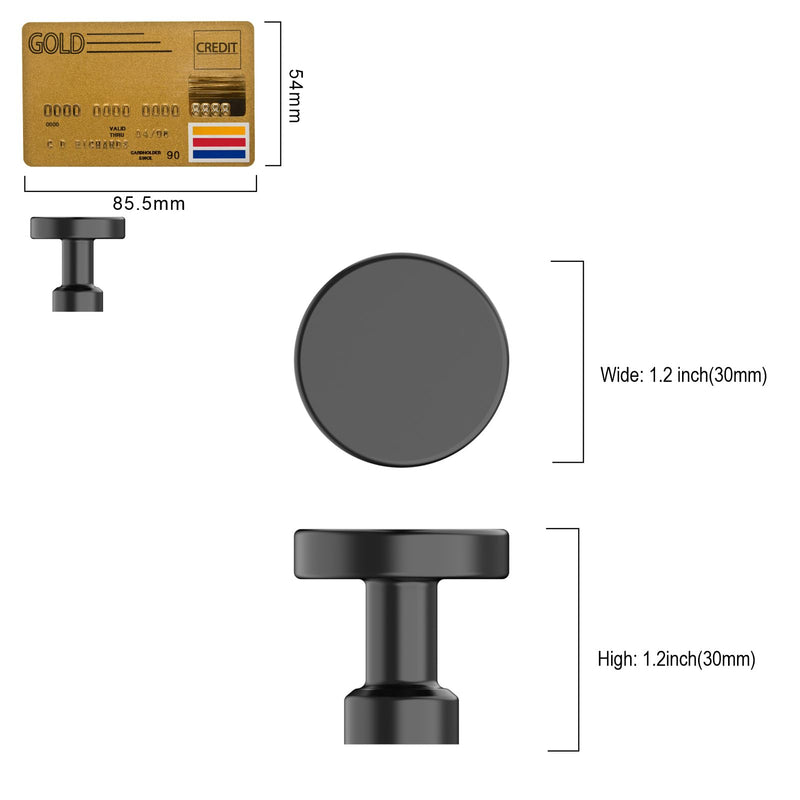 Amerdeco 10 Pack Matte Black Kitchen Cabinet Knobs Single Hole Cabinet Pulls Round Drawer Knobs Dresser Knobs and Pulls for Bathroom Cabinets knob