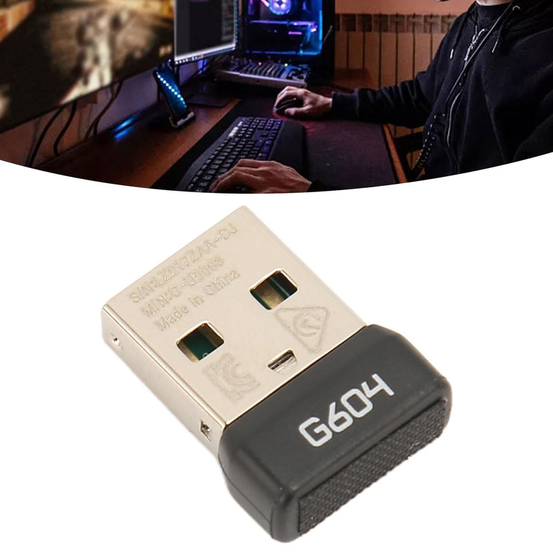 ASHATA USB Dongle Mouse Receiver Adapter for G604, 2.4G Receiver for Mouse, Stable Portable ABS Mouse Adapter for G604 Mouse