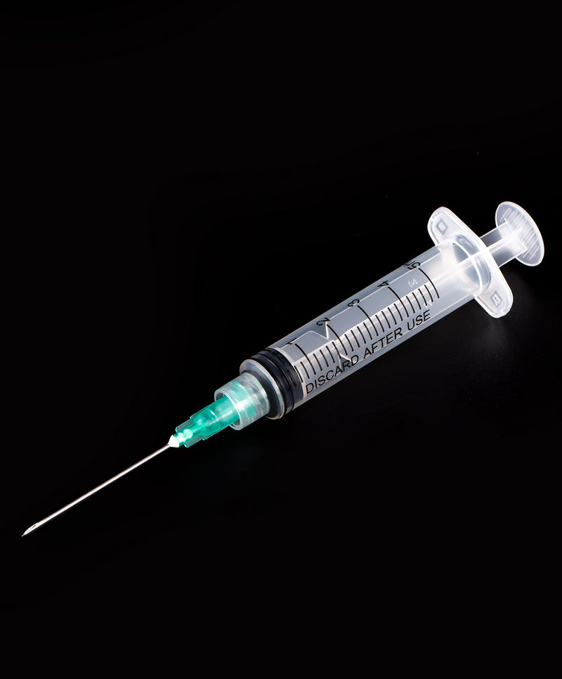 5ml Luer lock Syringe with diameter 21G Long 1.5Inch Needle, Sealed Package (100) 100