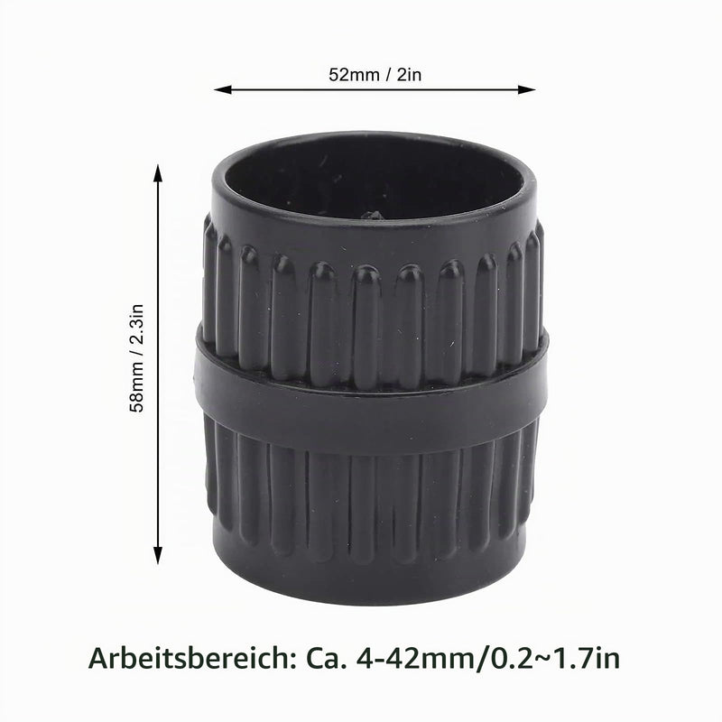 PE Pipe Deburrer 2-in-1 Universal: For Copper Pipe & Plastic Pipe (0-40 mm) Internal and External Deburring Tool for Clean, Burr-free Cuts. Includes inside and outside milling cutters