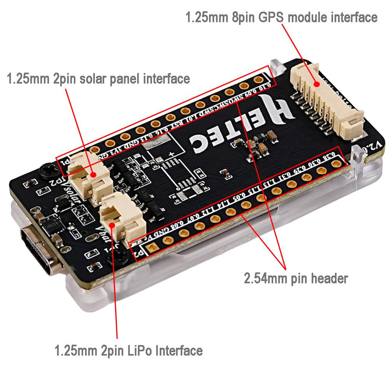 915MHz LoRa Mesh Node T114 V2 SX1262 Development Board nRF52840 w/1.14" inch TFT LCD Display + 915 MHz Antenna LoRa for Meshtastic LoRaWAN