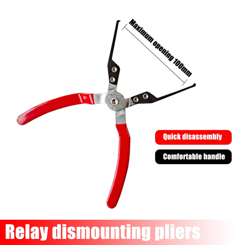 Pack-1 Car Relay Disassembly and Assembly Clamp, Multifunctional Car Puller Plier, Car Relay Disassembly Clamp Relay Extraction Pliers (Red)