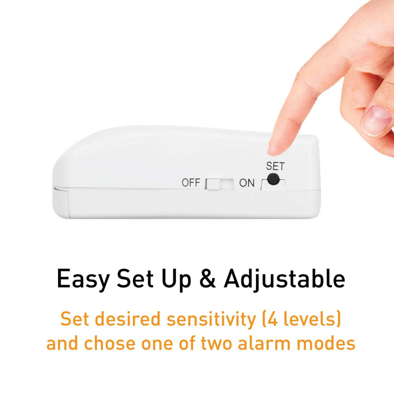 Securityman Door Handle Alarm with 130dB Vibration Triggered Portable Door Alarm - Perfect Alarm for Doors When Opening for Kids, Toddler, Elderly, Hotel, Travel, Bedroom (2 Pack Door Security Alarm)