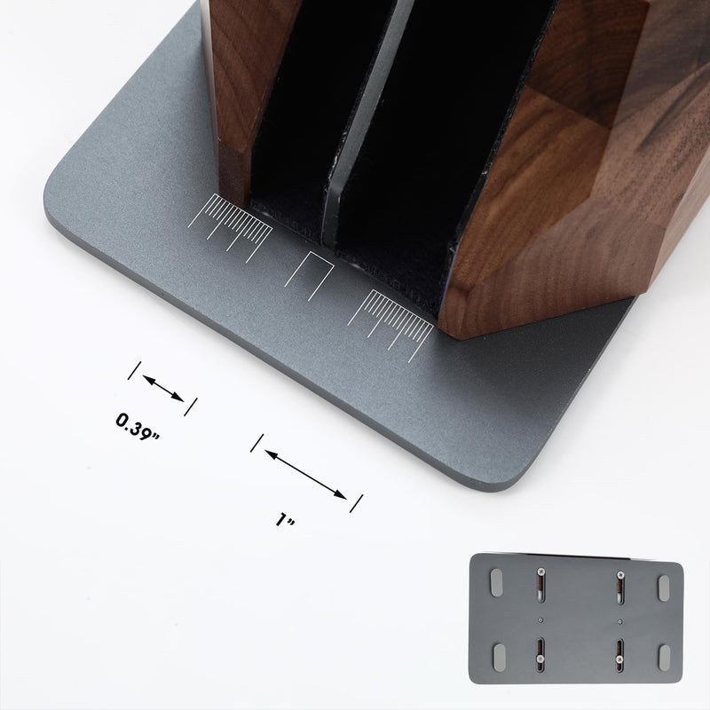 Wood Vertical Laptop Stand for Desk, Dual Slot Adjustable Wooden Laptop Holder to Dock MacBook, MacBook Pro and Gaming Laptops, Solid Black Walnut Black Felt