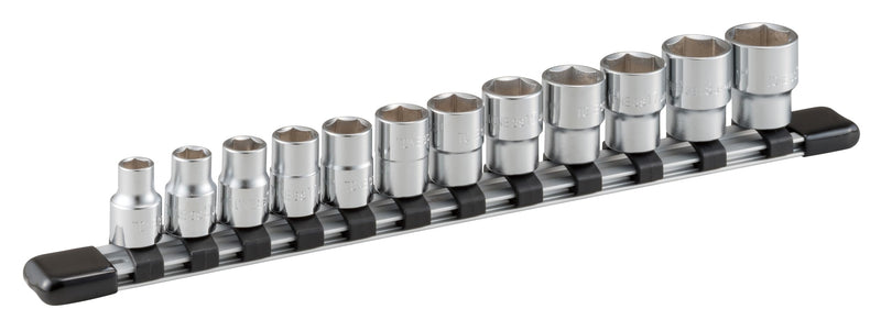 TONE Socket Set 6-Point with Socket Holder HS312 3/8" Inch Drive 12-Piece HS312: 12 pieces