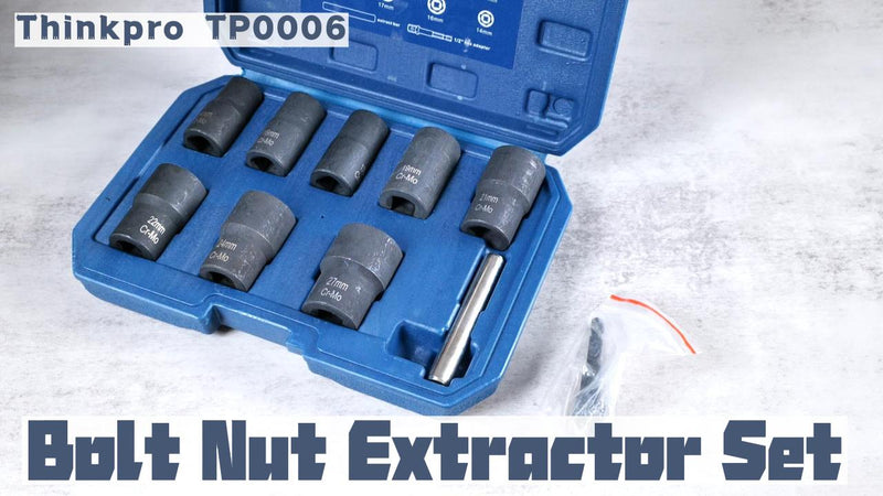 Lug Nut Removal Tool,10 Piece Lug Nut Extractor Set 1/2 Inch Drive 10-piece