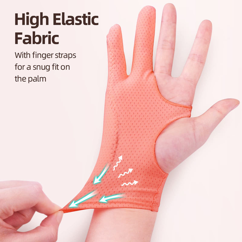 Artist Drawing Glove 3-Layer Palm Rejection [2 Pack] Right Left Hand Digital Art Graphic Tablet Gloves 2-pack Pink Gloves