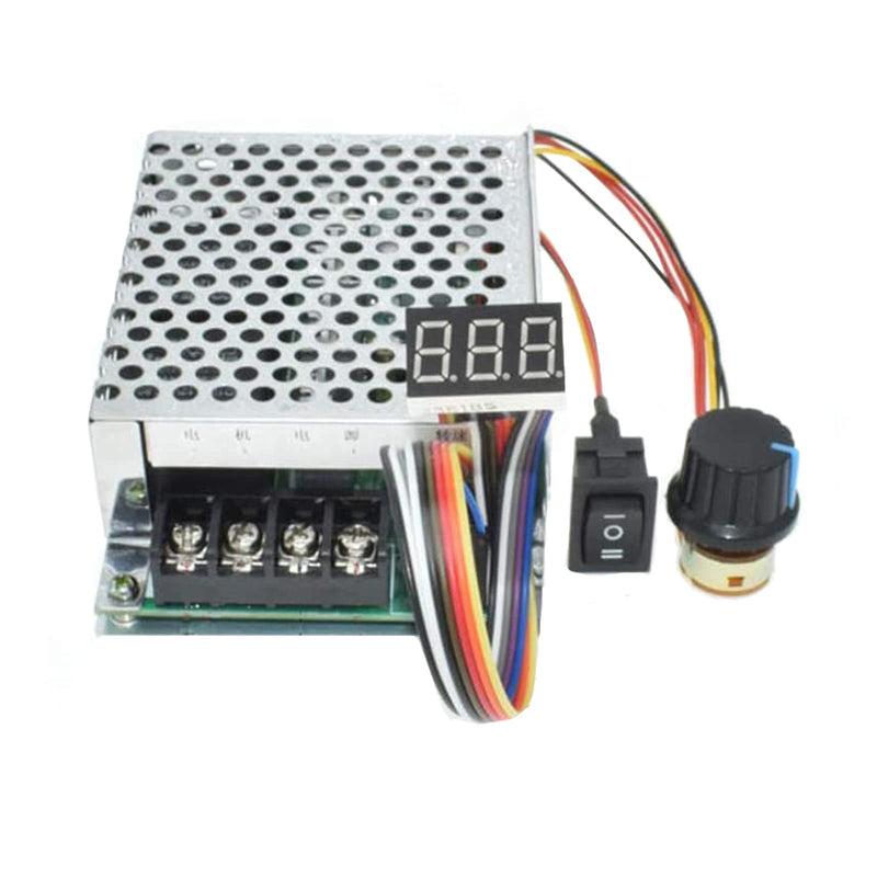 DC Motor Governor, PWM 10-55V 12V 24V 36V 48V 60A Stepless DC Motor Governor with Switching Function and LED Display (1 Piece)