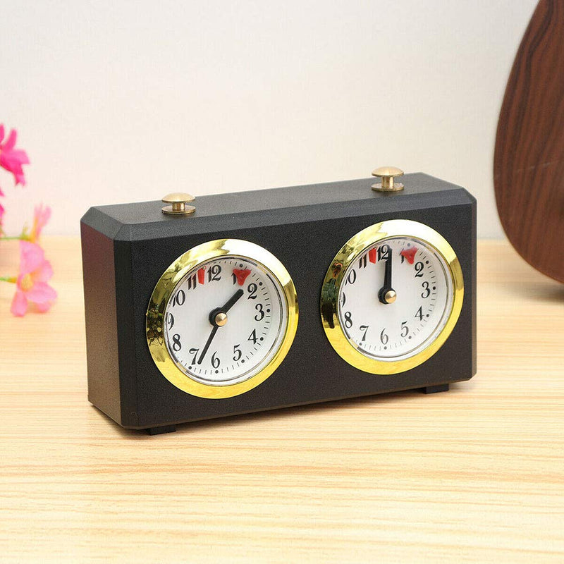 Professional Competition Mechanical Analog Chess Clock - I-GO Count Up/Down Timer for International & Chinese Chess Black