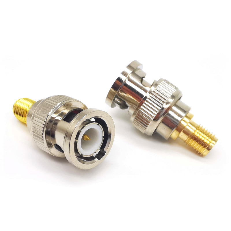 2PCS SMA BNC Adapter, BNC to SMA Coax Connector, SMA Female to BNC Male Antenna Connector, SMA to BNC Coax Cable Adapter for HAM Radio, SDR, CB Radios