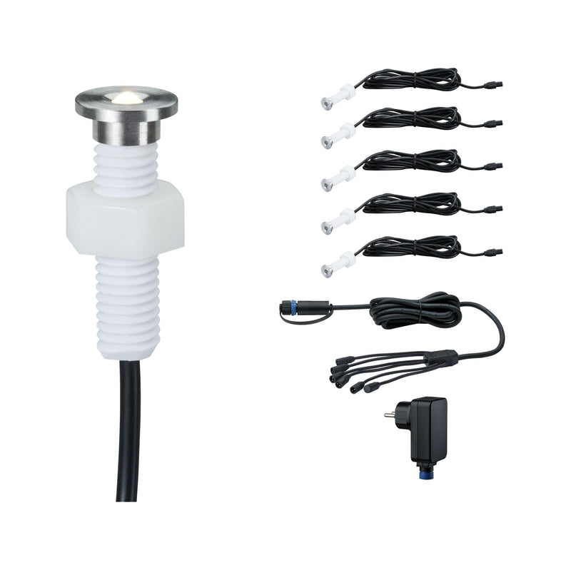 Paulmann 936.95 Outdoor Plug & Shine EBL Set MicroPen II IP67 3000K incl. Driver 93695 Recessed Light Outdoor Recessed Light