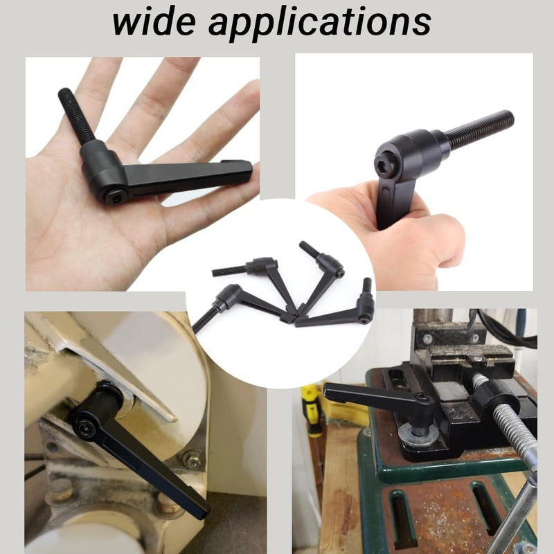 Clamping Lever 1 Piece M10 Male Thread 25-50 mm Adjustable Handle Clamping Lever Hex Socket Drive for Mechanical Engineering, Tool Making (M10 x 50)