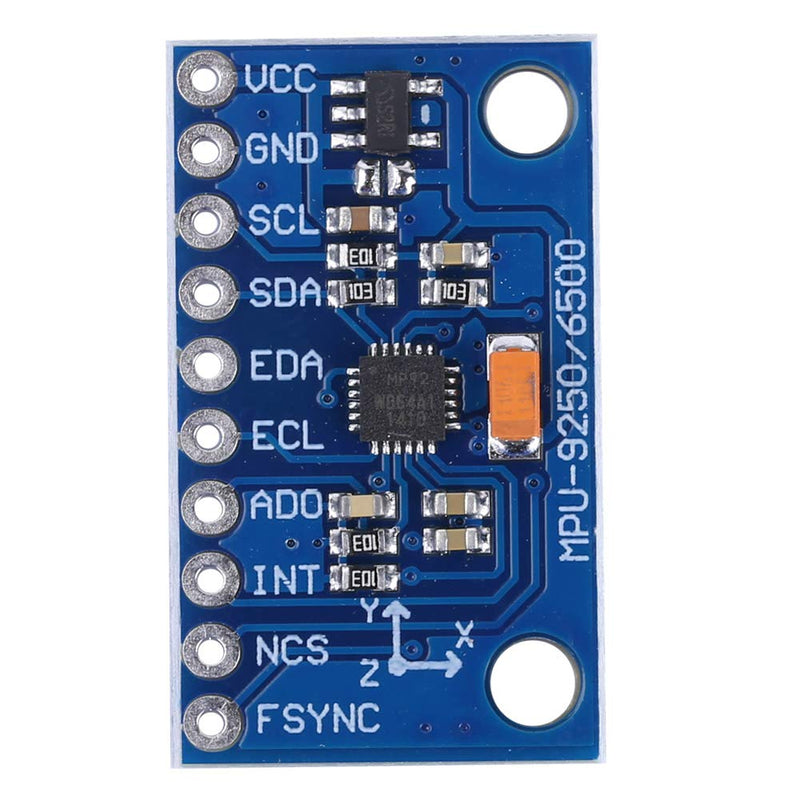 Nikou MPU-9250 Gyroscope Module, 9-Axis 16-Bit Gyroscope Acceleration Magnetic Sensor 3~5V Accelerometer Module