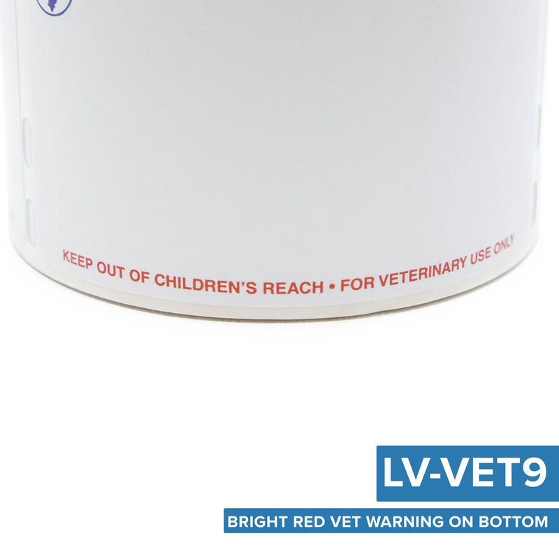 LabelValue Veterinary Prescription Labels 1-15/16 x 3-1/2 in Direct Thermal - for Veterinary Use Only - 400 Labels/Roll - Compatible with Zebra and Dymo 450 Label Printers