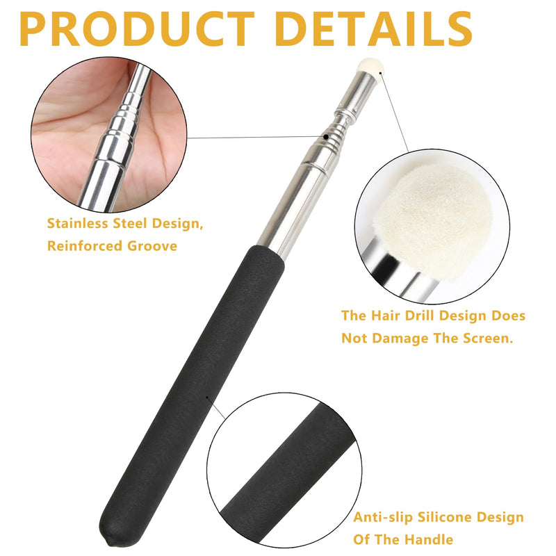Pointers for Classroom, Stainless Steel Teacher Pointer Stick, 39.4 Inch Extendable Pointer for Teachers, Guides, Couch, Conference Training, Speech, Conference Sand Table, Sales Staff, Commander