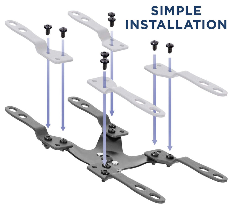 Mount-It! VESA Mount Adapter Kit | TV Wall Mount Bracket Adapter Converts 75x75 and 100x100 mm Patterns to 200x100 and 200x200 mm | Fits Most 23 Inch to 42 Inch TVs and Monitors | Hardware Included