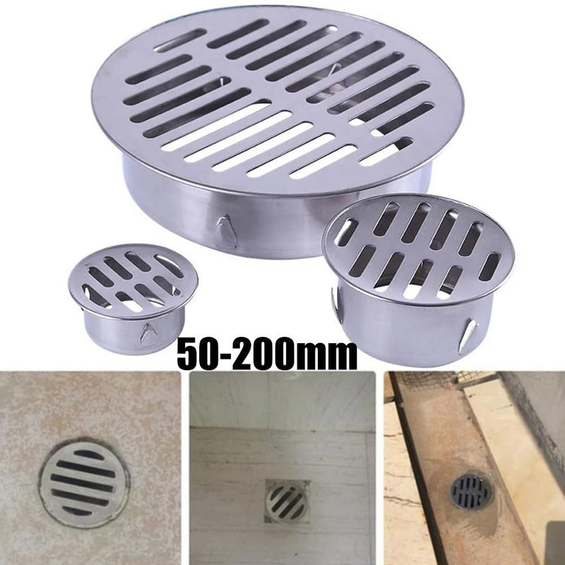 Round Stainless Steel Floor Drain, Metal Steel Drain Grid, Anti-Clogging Shower Drain Filter, DIY Tools for Balcony, Patio, Garden (Ø75mm) Ø75mm