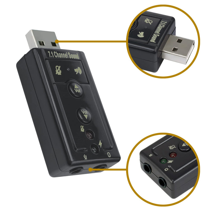 7.1 Channel USB External Sound Card Audio Adapter