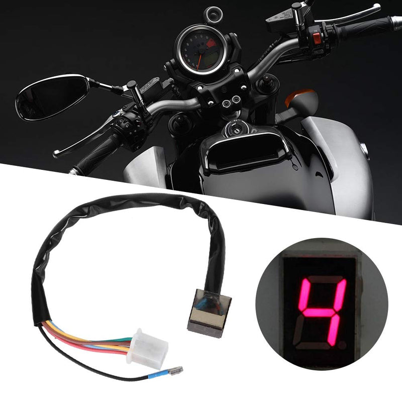 KIMISS Motorcycle Gear Indicator, Universal Motorcycle LED Digital Gear Indicator Speed Shift Clutch Lever Sensor Accessory