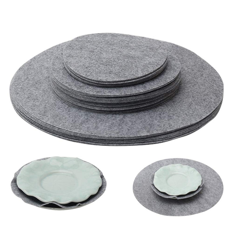 48 Pieces Felt Plate Separator Discs Soft Felt Plate Separators for Chest Protector Kitchen Tableware Storage and Organization