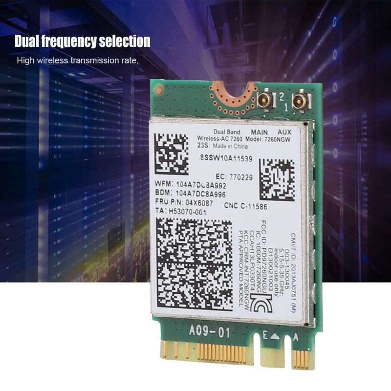 GOWENIC for 7260AC 7260NGW Card, Band 2.4G/5G 802.11ac Network Card for Thinkpad T440 T440P T440S T540P X240 X240S W540 L440 L540, etc