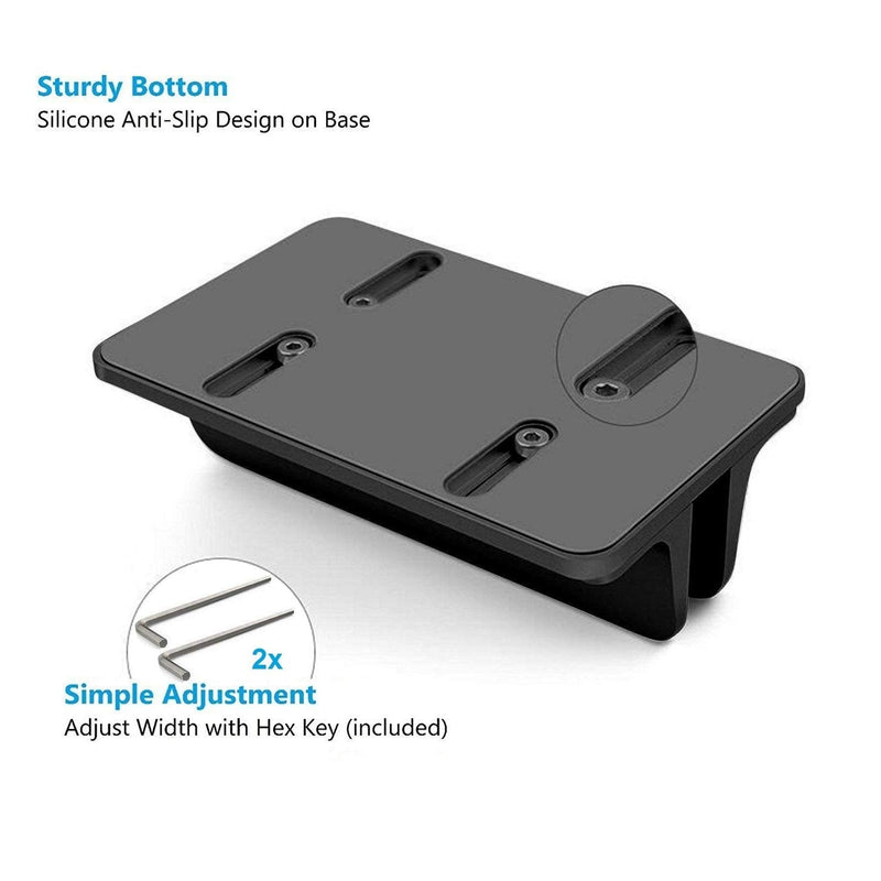 Vertical Laptop Stand for Desk [Adjustable] Sturdy Aluminum Dock Fits All Laptops (up to 20.3 inches) Space Saving, Modern Compact Holder, Compatible with MacBook Pro/Air, Surface, HP, Dell (Black) Black