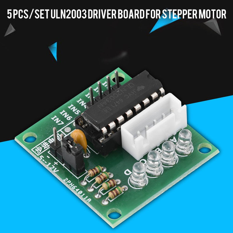 Walfront 5Pcs ULN2003 Stepper Motor Driver Module Driver Board Stepping Module for 4 Phrase Stepper Motor