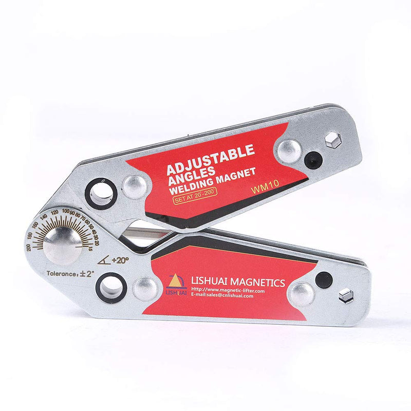 LISHUAI New Adjustable Angle(20°~200°) Welding Magnet,Magnetic Welding Holder,Welder Tool Accessories (Medium) Medium