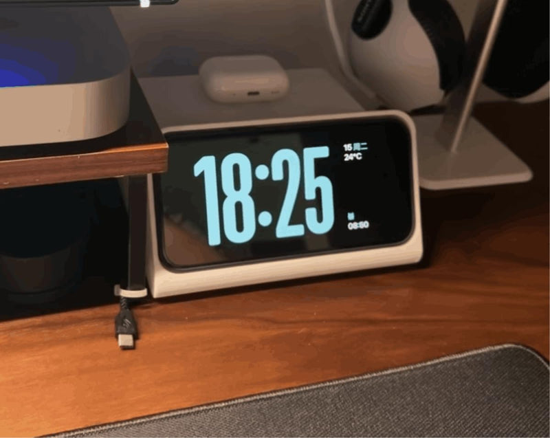 DN40 Wireless Charging Stand for iPhone – Compatible with iPhone 13 Pro to iPhone 16 Pro with Cases, Ideal as a Bedside Phone Holder or nightstand Accessory (Adapter not Included).