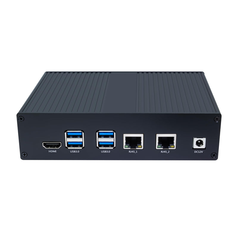 WayPonDEV Black Metal Case for Banana Pi BPI-F3 RISC-V K1 Chip SBC, Metal Heat Shell for Banana Pi BPI-F3 8 Core RISCV Single Board Computer, with Cooling Fan and Antennas (Black Metal Case)