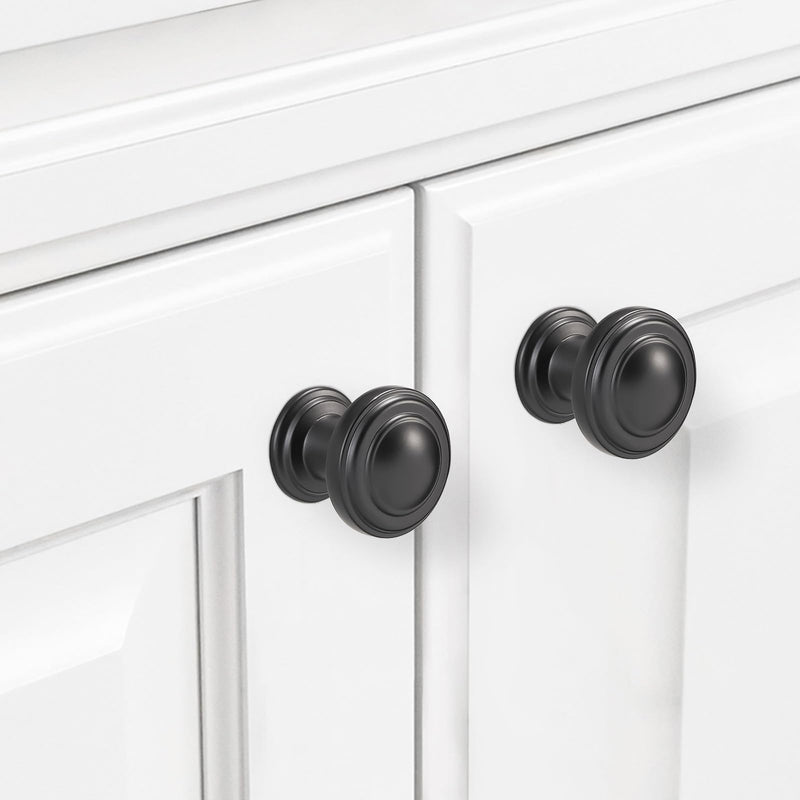 10 Pack Kitchen Cabinet Knobs Matte Black Cabinet Knobs Black Drawer Knobs Solid Kitchen Hardware 10