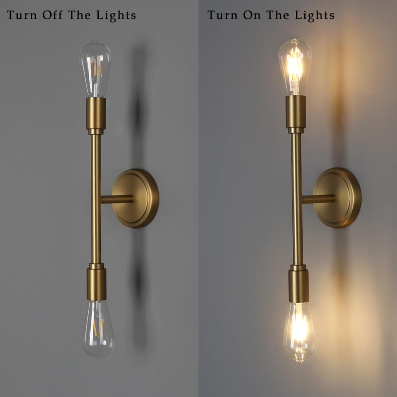 Phansthy 2 Light Bathroom Wall Sconce Antique Bronze Dual Light Indoor Industrial Wall Light Fixture for Hallway Kitchen Restaurant (Antique)