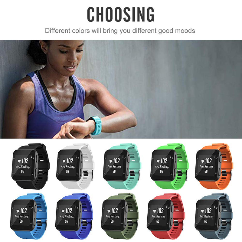 Compatible with Garmin Forerunner 35 Band,Solf Silicone Replacement Bands for Garmin Forerunner 35 Watch Black