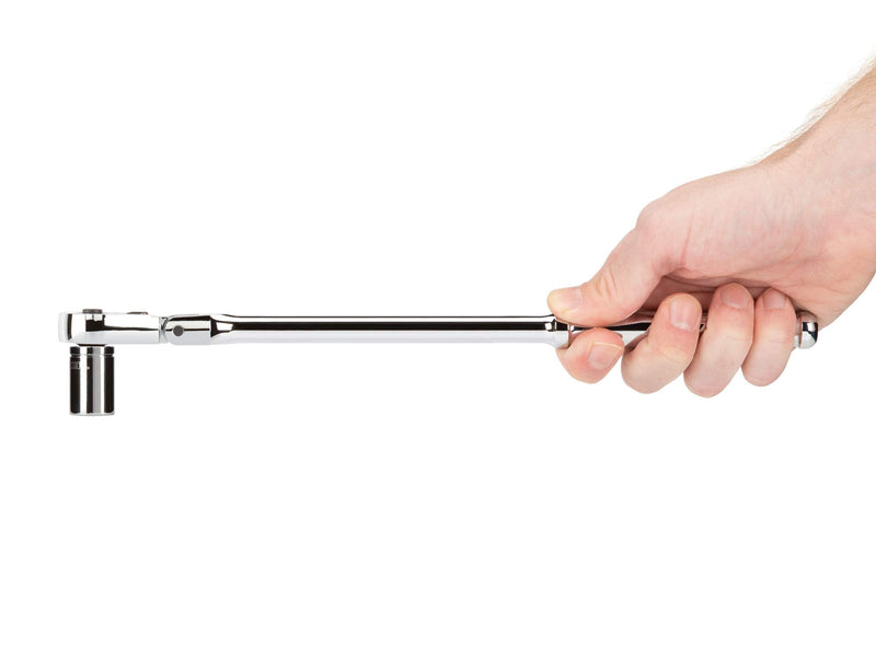 TEKTON 3/8 Inch Drive x 12 Inch Flex Head Long Ratchet | SRH31112 Quick-Release
