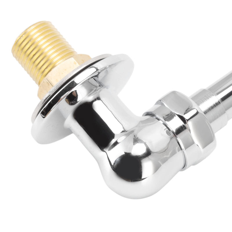 Topyond Foot Pedal Faucet Stainless Steel G1/2 Thread Wall Mounted Knee Valve Basin Foot Pump Water Faucet, for Home Hospital Railway Station Factory