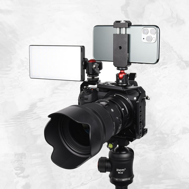 SIOTI Mini Ball Head Mount Adapter, with Hot Shoe Mont, Compatible with Monopod/Digital Card Camera/Microphone/Smart Phone/Action Camera/Flash/LCD (UM22) 22mm Ultra-Mini Ball Head Combo