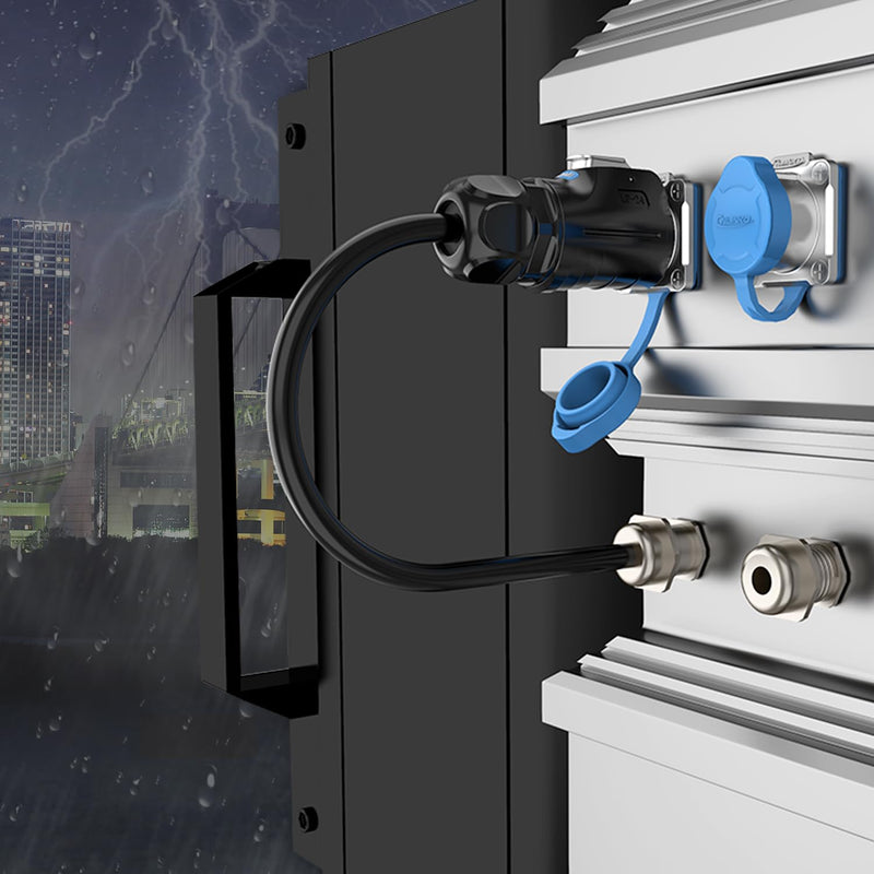 CNLINKO LP-24 HDMI Connectors, Aviation Plug with 40 Inches 4K HD Waterproof Cables, Panel Mount Receptacles Socket, IP68 Mated Waterproof Connector for Audio Video Equipment Connections (HDMI Set) HDMI Set M24 HDMI Connectors