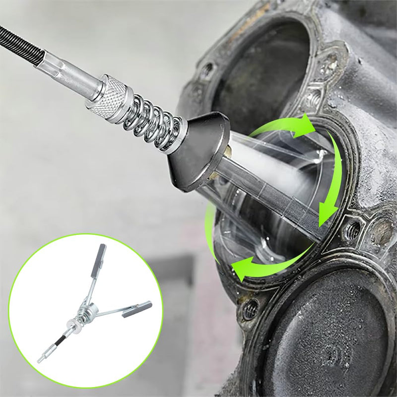 Joyzan Engine Cylinder Hone, Honing Tool 3 Jaws Polishing Tool Cylinder Grinder Honing Device Engine Brake Cylinder Grinding Tool Set Cylinder Friction Device Adjustable Honing Brush