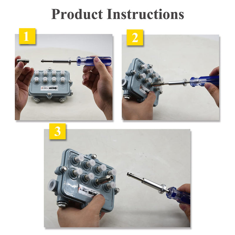7 Inch Terminator TV Tool LTT-7 GTT-7 CATV Cable Locking Terminator Tool - Coax/Coaxial Cable terminator Tool Bump Key for TV Boxes Cable Blue