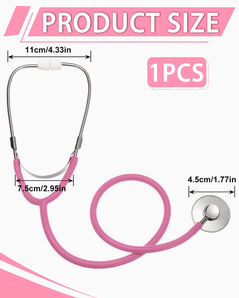 1 x stethoscope, metal stethoscope, children, stethoscope, children's stethoscope, analogue stethoscope, stethoscope made of metal, functional stethoscope