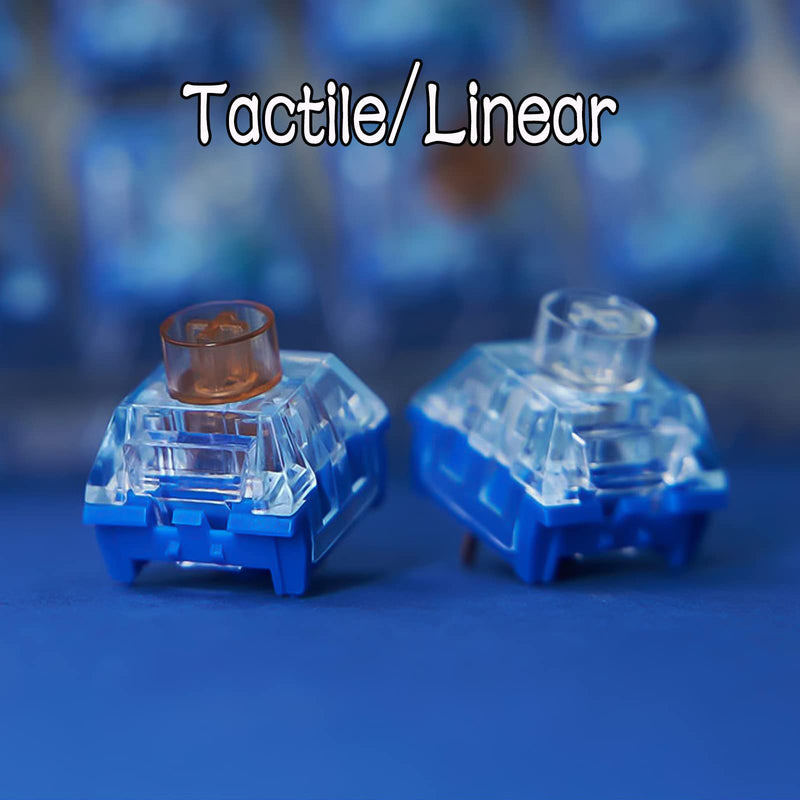 DRAOZA Kailh Box Islet Silent Switch,Linear Switch for Mechanical Keyboard（Linear Silent Kailh Islet 72pcs） Kailh Island